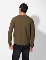 Pulovr - Kulatý výstřih - hneda