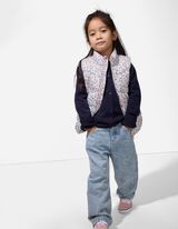 Bodywarmer - Bloemenmotief - wit