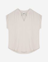 Bluse - Musselin - beige
