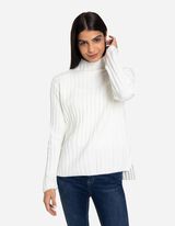 Maglione - Maglia a coste - bianco