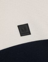 Sweatshirt - Color-Blocking - dunkelblau