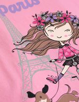 koszulka z długim rękawem - Frontprint - rozowy