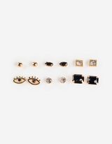 Ohrringe - 6er-Pack - goldfarben