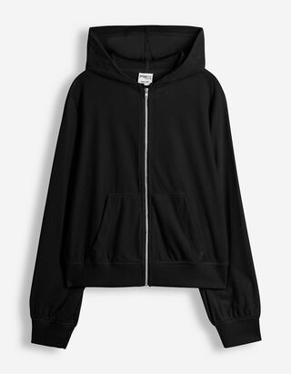 Veste molletonn&eacute;e - Velours - noir
