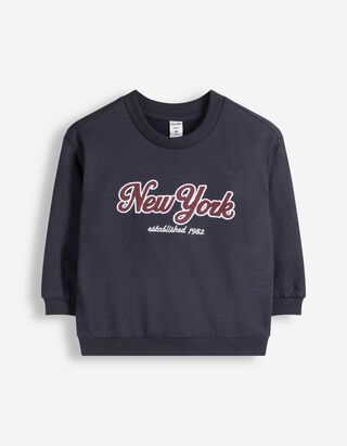 Sweatshirt - Baumwolle - Dunkelblau