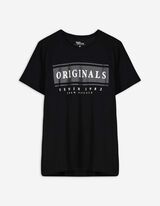 T-Shirt - Rundhals-Ausschnitt - schwarz