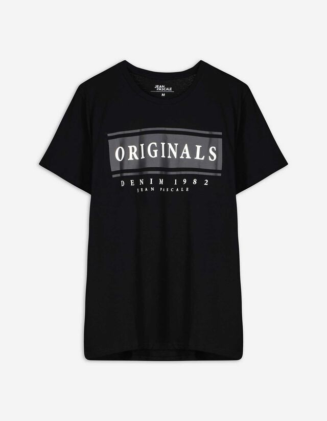 T-Shirt - Rundhals-Ausschnitt - schwarz