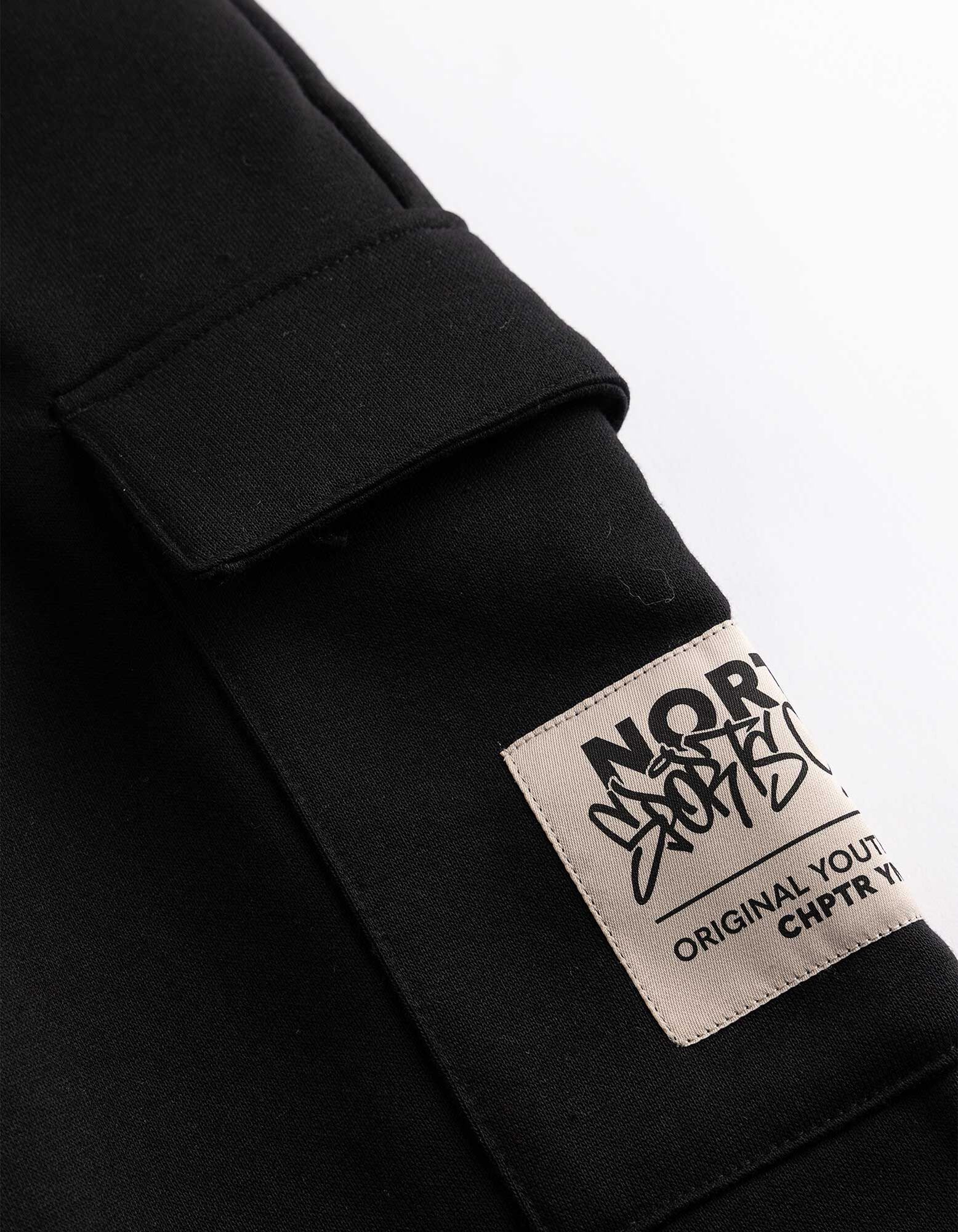 Cargohose - Sweat - Schwarz