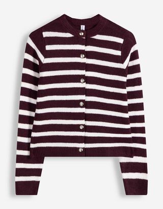 Cardigan - Knopfleiste - Lila