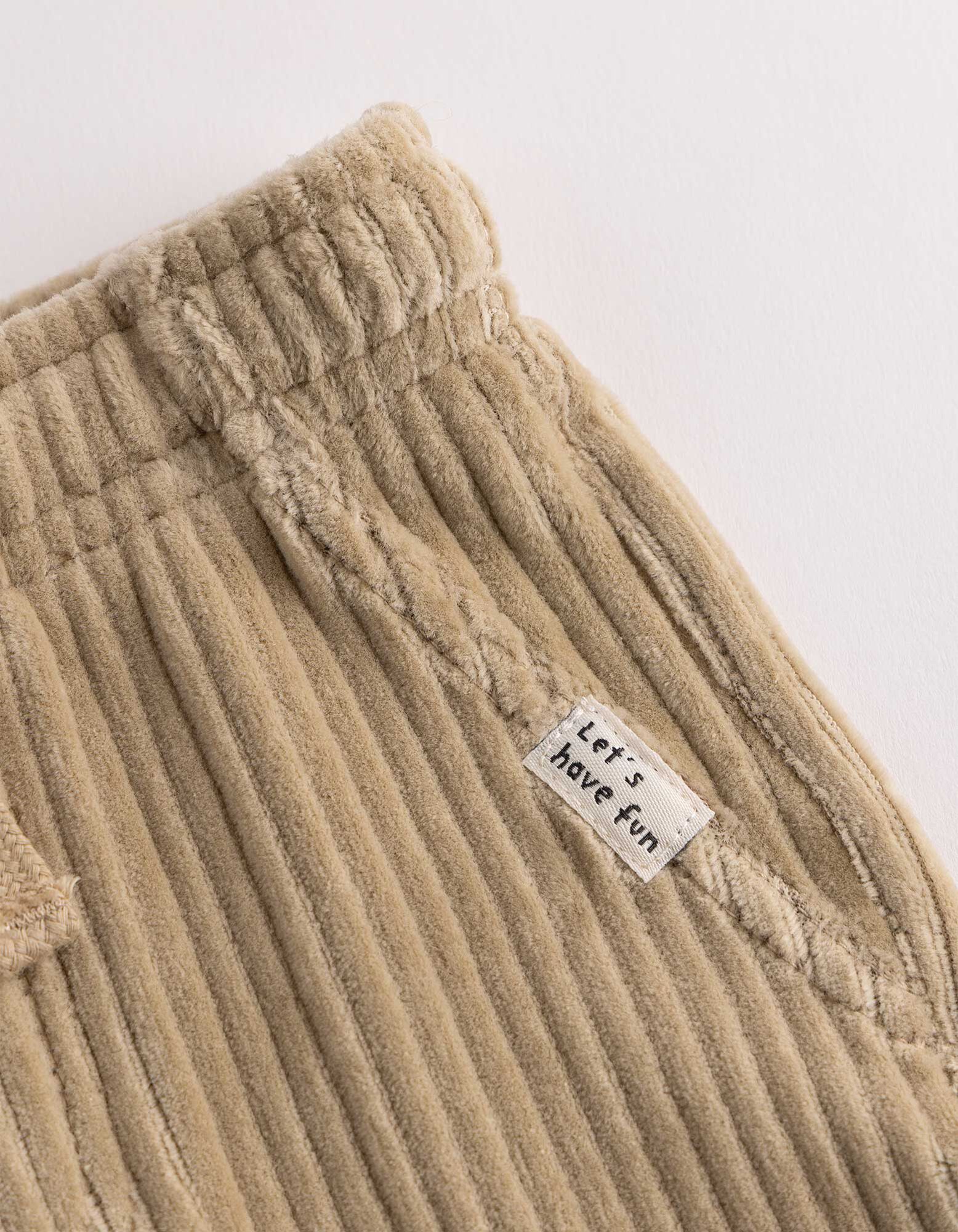 pantaloni in velluto a coste - Misto cotone - Beige