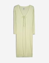 Cardigan lung - Amestec viscoză - Verde deschis