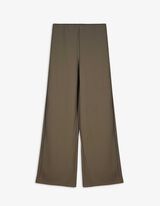 Pantaloni a palazzo - Vita elasticizzata - verde scuro
