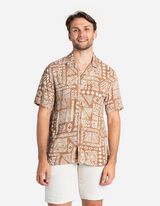 Férfi ing - LENZING™ ECOVERO™ - barna