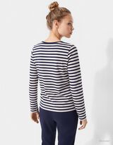 Maglia a manica lunga - Righe - Blu scuro
