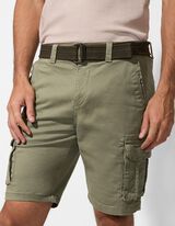 Cargoshorts - G&uuml;rtel - gr&uuml;n