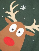 Zestaw piżamowy składający się z koszulki z długim rękawem i spodni  - Boże Narodzenie - ciemny zielony