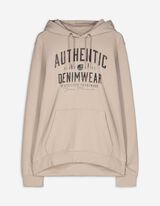 Hoodie - Frontprint - beige