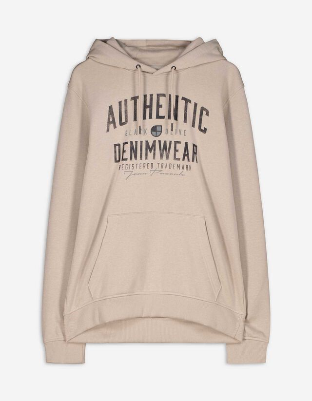 Hoodie - Frontprint - beige