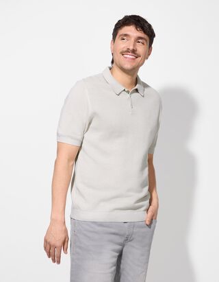 Poloshirt - Polokragen - beige