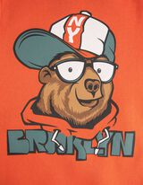 Kapucnis felső - Kenguruzseb - narancs