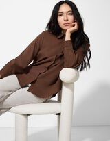 Bluza - poliester - svetlo rjava