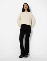 Leggings - Bootcut Fit - Schwarz