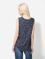 Top - Punktemuster - dunkelblau
