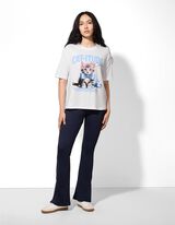 T-Shirt - Animal-Muster - weiß