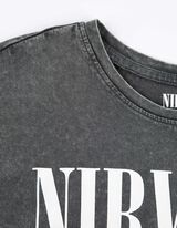 T-shirt - Nirvana - ciemny szary