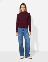 Pullover - Rollkragen - dunkellila