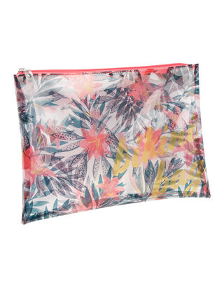 Damen Kosmetiktasche mit floralem Muster