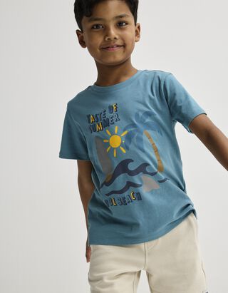 Shirt - Voorkantprint - blauw