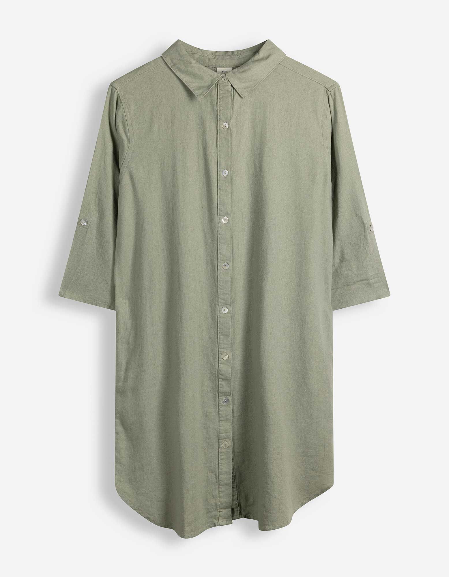 Kleid - Hemdkragen - Gr&uuml;n