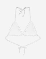 góra od bikini - haft - bialy