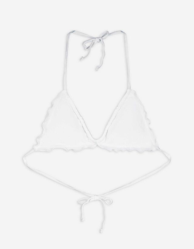 góra od bikini - haft - bialy