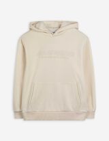 Mikina s kapucí - Nadměrný střih Oversized Fit - bílá