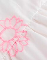 Robe - Motif floral - blanc