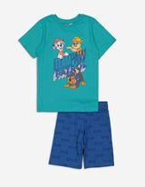Pigiama completo (maglia + shorts) - Paw Patrol - turchese