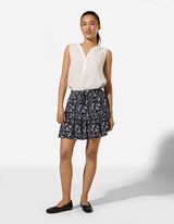 Skort - Elastischer Bund - Schwarz
