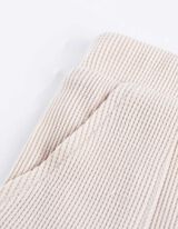 Set aus T-Shirt und Hose - Waffelstruktur - weiß