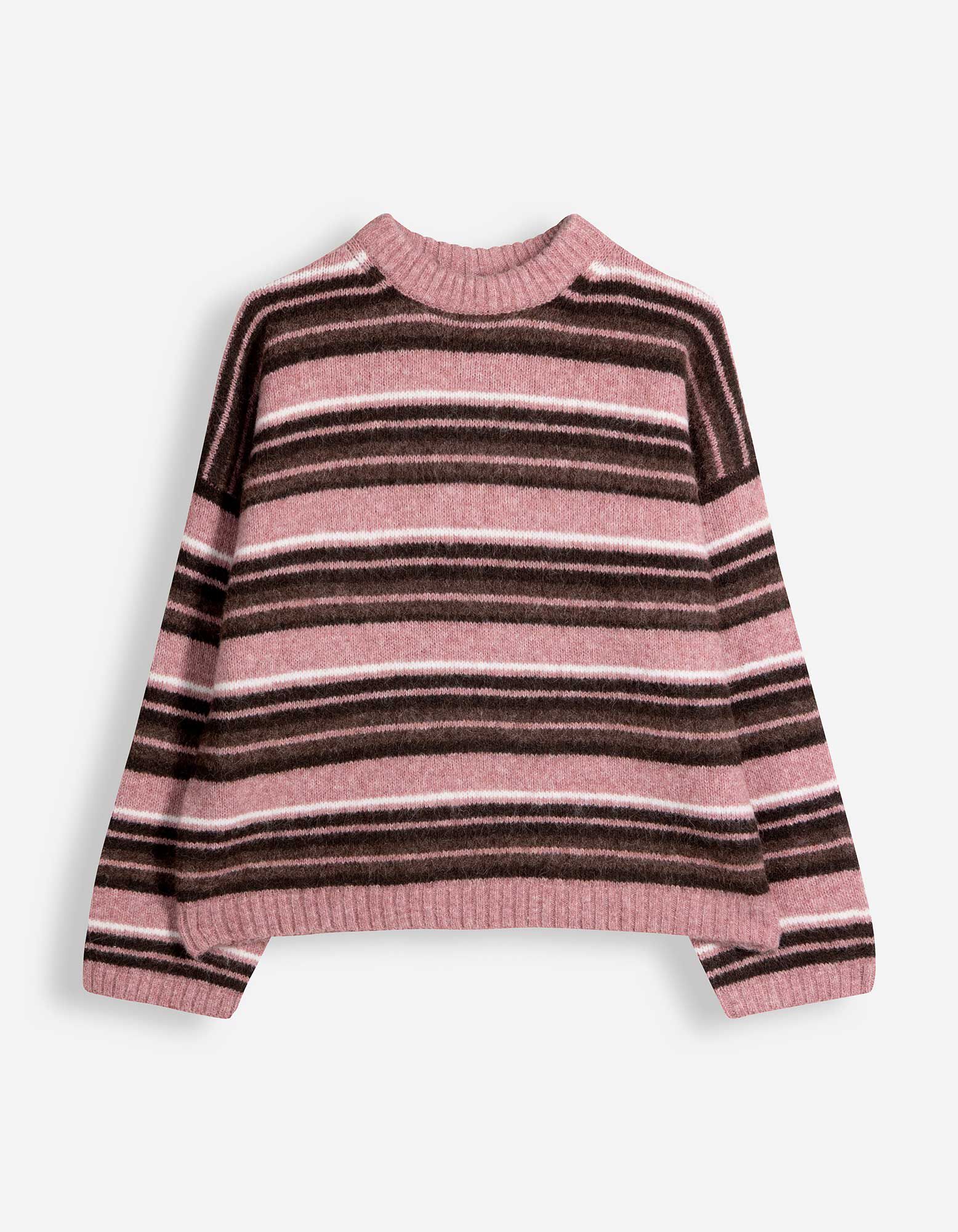 Pullover - Streifen - Lila