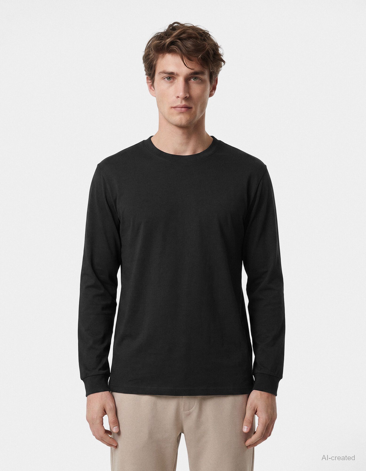 Tričko s dlh&yacute;mi ruk&aacute;vmi - Oversized Fit - Čierna