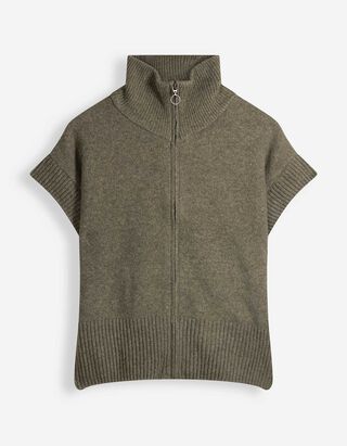 Stricktop - Rei&szlig;verschluss - Khaki