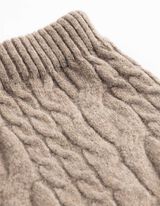 Strickrock - Zopfstrick - Braun