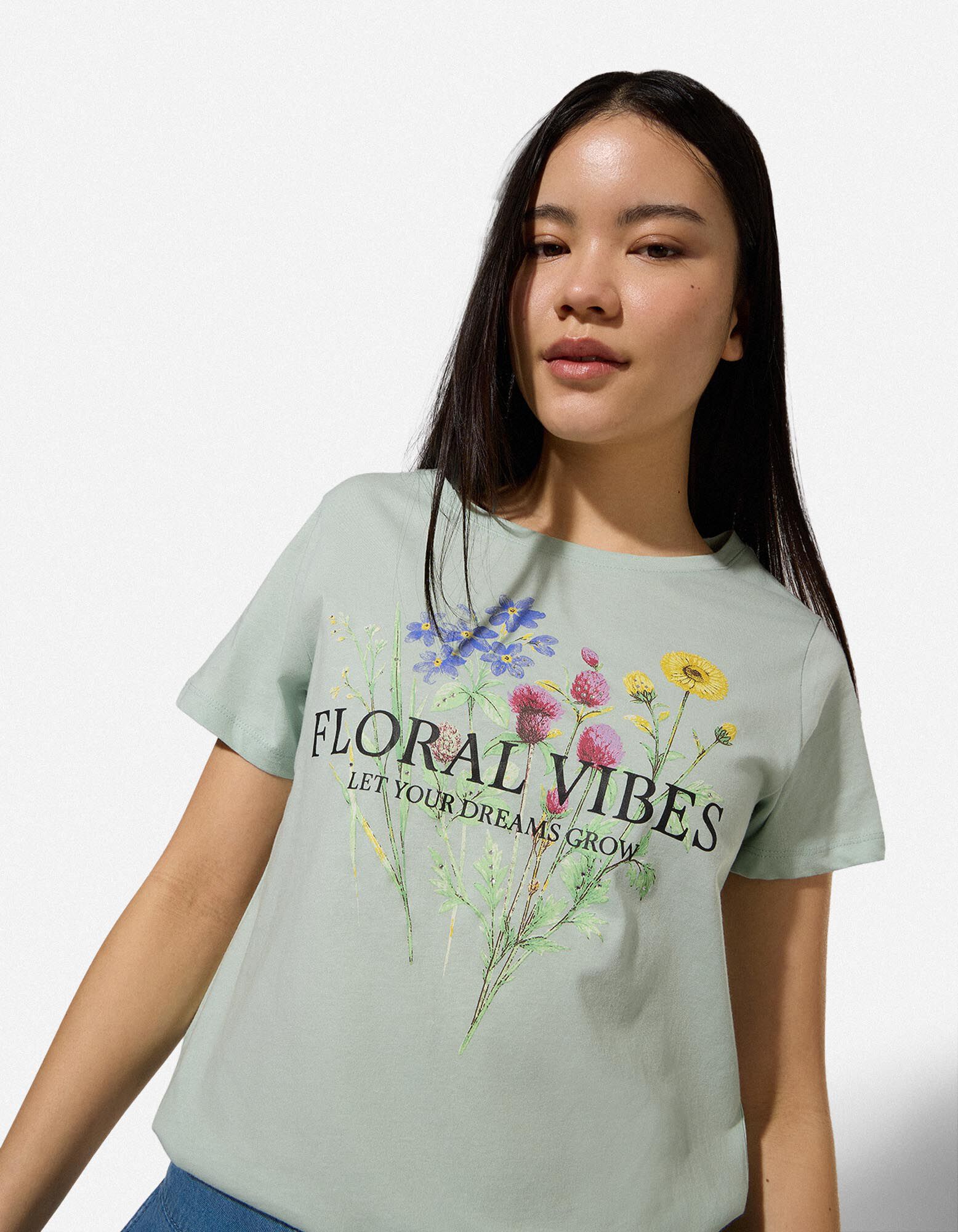 T-Shirt - Frontprint - gr&uuml;n
