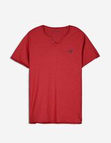 T-shirt - dekolt serafino - ciemny czerwony