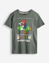 Shirt - Super Mario - donkergroen
