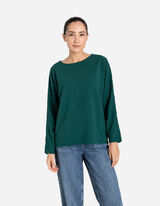 Maglia a manica lunga - Loose Fit - verde scuro