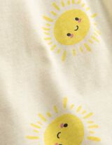 T-Shirt - Allover-Print - Gelb
