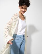 Kardigán - Rögzítés nélkül - feher